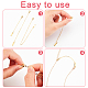 DICOSMETIC 12Pcs 3 Size Jewelry Extension Chain 2 Colors Brass Cable Chains Extender 18K Gold Plated Necklace Extender Chain with Lobster Claw Clasps and Chain Tabs for Jewelry Making FIND-DC0001-89-4