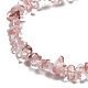 Chapelets de perles en verre de quartz de cerise G-E607-A03-3