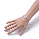 Adjustable Nylon Thread Braided Bead Bracelets BJEW-JB05192-M-6