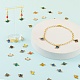 60 pièces 10 couleurs pendentifs en émail en alliage d'or clair ENAM-LS0001-60-6