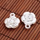Rose Flower Imitation Pearl Acrylic Pendants OACR-L004-6057-2