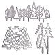Gorgecraft3pcsクリスマスツリーカッティングダイ炭素鋼ステンシルダイカード作成金属エンボスステンシルテンプレートDIYスクラップブッキングペーパーカードクラフトフォトアルバム  マットプラチナカラー DIY-CP0001-06-1