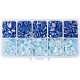 Pandahall elite 1 caja de aproximadamente 50g 2 lapislázuli natural de color mezclado y cuentas de chips de cristal de cuarto de aguamarina natural G-PH0033-01-1