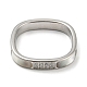 304 Stainless Steel Rectangle Finger Ring RJEW-C059-01P-2