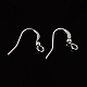 Silver Color Plated Brass Earring Hooks X-KK-Q369-S-1