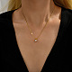 Echte 18-karätig vergoldete Halsketten mit Anhänger aus Edelstahl CP2918-8-2