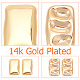 Anattasoul real 14k chapado en oro 4 pares 4 estilos aretes de aleación para mujer EJEW-AN0004-24-3