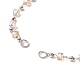 Cube Glass Bead Link Chain Bracelet Making AJEW-JB01151-04-2