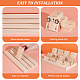 PandaHall Earring Jewellery Holder Display Wood Earring Necklace Stands with 3 Sizes 12pcs Earring Cardboard Wood Earring Display Stands for Selling Earring Showing Jewellery Displaying Business Card EDIS-WH0012-85-4