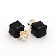 (Jewelry Parties Factory Sale)Women's 2015 Hot Selling Resin Double Sided Cube Ear Studs EJEW-O008-F09-1