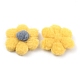 豪華なアクセサリー  5.6x5.2x1枚の花びらの花  DIYウール手袋とヘアアクセサリー用  ゴールド  [1]cm DIY-C002-01E-2