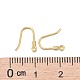 18 ganchos para pendientes de plata de ley chapados en oro real de 925k STER-K015-H281-G-3