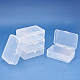 BENECREAT 12 Pack 3.5x2.4x1.2 Inches Rectangular Clear Plastic Bead Storage Box with Lid for Small Items and Crafts CON-BC0003-11-6