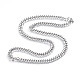 Men's 304 Stainless Steel Diamond Cut Cuban Link Chain Necklaces NJEW-L173-002B-P-2
