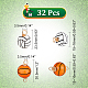 Chgcraft 32 pz legno sport perline palla connettore fascino pendenti in legno naturale calcio basket tennis pallavolo pendente per creazione di gioielli fai da te kit di ricerca FIND-CA0005-91-2