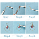 Sunnyclue kit per la creazione di orecchini pendenti in resina fai da te FIND-SC0001-72-4