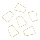 合金空枠ペンダント  UVレジンDIY用  エポキシ樹脂  プレスジュエリー  カドミウムフリー＆鉛フリー  台形  ライトゴールド  48x37x1.7mm  穴：1.5mm PALLOY-T085-04LG-3