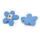 Crystal Rhinestone Flower Stud Earrings with 925 Sterling Silver Pins for Women MACR-275-035A-3