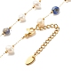 Collier de perles de lapis-lazuli naturel et de perles NJEW-JN03894-05-4