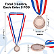 Ahadermaker 15 pièces 3 couleurs médailles commémoratives en alliage de zinc FIND-GA0003-09-2