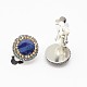Natural Dyed Agate Clip-on Earring EJEW-P061-01-4