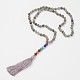 Perles labradorite et colliers de perles de pierres précieuses NJEW-P148-02-2