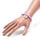 6 pièces 6 couleurs bonbon couleur acrylique rond perlé bracelets extensibles ensemble BJEW-JB08984-3