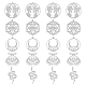 Dicosmétique 20pcs 5 styles 201 pendentifs en acier inoxydable STAS-DC0013-89-1