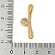 Латунные микро проложить кубического циркония бусы KK-P283-18G-3