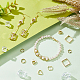 Pandahall elite 42pcs 7 cadres de perles en laiton de style KK-PH0009-46-5