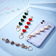 Pandahall elite 5 pièces 5 couleurs alliage chaîne à maillons coeur en peluche pour porte-clés bricolage MOBA-PH0001-07-2