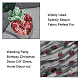 メッシュ刺繍レーストリム  縫製のための縫製  服飾材料  イチゴの模様  ブラック  64-3/8インチ（1636mm） OCOR-WH0073-34B-4