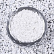 ガラスシードビーズ  機械刺繍に適合  不透明色の光沢  ラウンド  ホワイト  2x1.5mm  穴：1mm  約30000個/袋 SEED-S042-03B-03-2