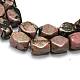 Natural Rhodonite Faceted Rhombus Beads Strands G-L235-09A-1