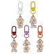 Placage de porte-clés pendentif en perles acryliques HJEW-JM01068-1