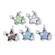 Подвески из латуни микропаве с фианитами и стеклом KK-F892-47P-1