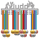 Creatcabin дзюдо металлический держатель медалей вешалка для медалей спортивный спортсмен стойка для наград настенное крепление декор рамка чехол победитель подарки для гонок гимнастика бегун бег серебро 15.7 x 5.9 дюйм ODIS-WH0023-070-1