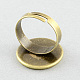 Brass Pad Ring Settings MAK-S018-18mm-JN003AB-2