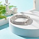 Bling Polymer Clay Rhinestone Curved Tube Beads Stretch Bracelet for Women BJEW-JB07490-03-2