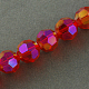 Chapelets de perles en verre électroplaqué X-EGLA-R016-8mm-10-2