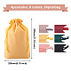 Magibeads 24 pz 6 colori sacchetti regalo con coulisse smerigliati rettangolari in plastica ABAG-MB0001-11-3