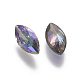 Electroplated Cubic Zirconia Pointed Back Cabochons ZIRC-I024-5x10-02-3