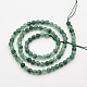 Facettes rondes fleurs naturelles perles de jade brins G-E302-071-4mm-2