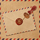 Cabeza de sello de cera de sellado de latón chapado en oro de molino de viento AJEW-WH0208-929-3