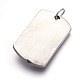 304 Stainless Steel Rectangle Pendants STAS-O117-34AS-3
