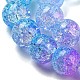 Spray Painted Crackle Glass Beads Strands DGLA-C002-8mm-05-2