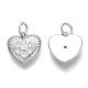 Brass Micro Pave Clear Cubic Zirconia Charms KK-S356-018P-NF-2