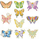 Gorgecraft 10Pcs 10 Style Flower Butterfly Enamel Pin JEWB-GF0001-28-1