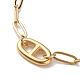 304 ovales Gliederarmband aus Edelstahl und Halskette mit Büroklammerketten SJEW-JS01254-8