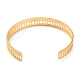 304 bracelets manchette ovales creux en acier inoxydable BJEW-F457-19G-2